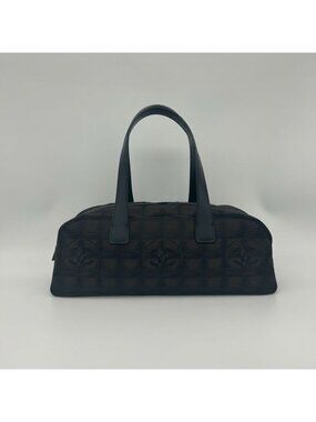 Chanel Nylon Leather Black New Travel Mini Boston Bag